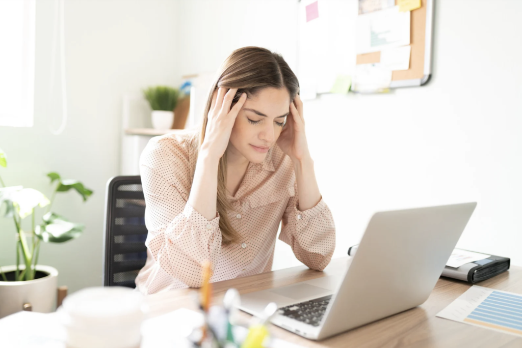 Stressed Lady Dealing with Family Law Matters